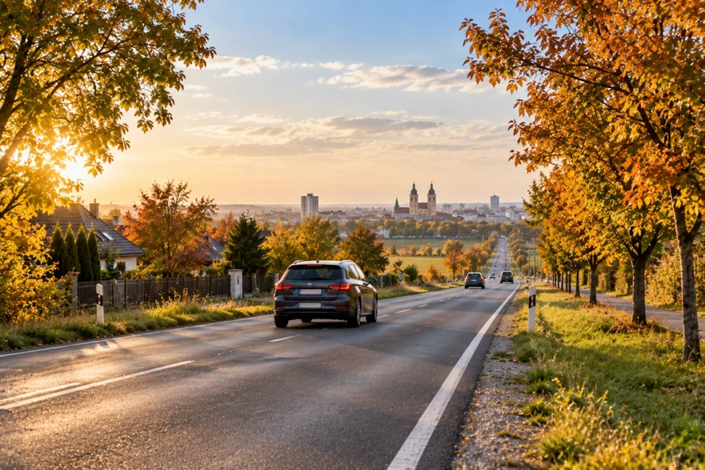 ingatlan Bocskaikert - kényelmes ingázás a település és Debrecen között kora ősszel, illusztráció